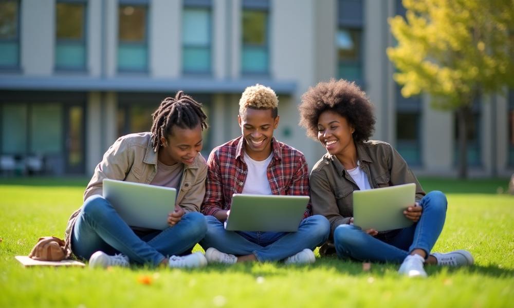 Étudiants préparant leurs dossiers de visa d'étude